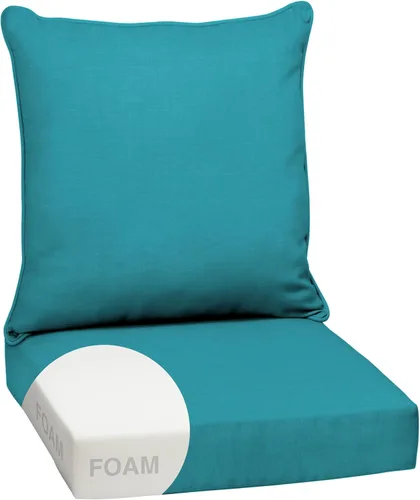 Miniatura 70 de Arden Outdoor Deep Seat Cushion Set, 24 x 24 pulgadas, Cojín para exteriores resistente al clima, a la lluvia y a la decoloración para silla, sofá