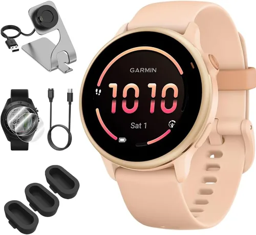 Miniatura 11 de Garmin 010-02985-02 VIVOACTIVE 6 Reloj inteligente GPS de salud y fitness, color verde jaspe con banda de silicona con base de carga, cargador USB