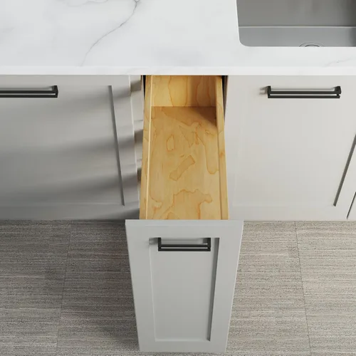 Miniatura 5 de Dowell - Organizador de especias extraíble con estantes ajustables para gabinete de cocina base, toboganes de cierre suave montados en la parte
