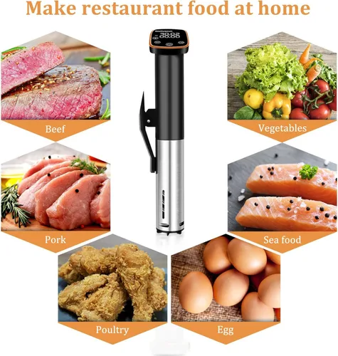 Miniatura 7 de Cocina Sous Vide, Máquina Sous Vide de 1100 W, Circulador de Inmersión Cocinador de Precisión con Control Táctil, Temperatura Precisa