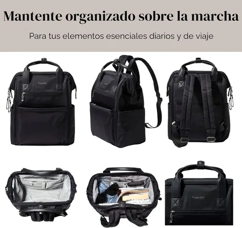 Miniatura 6 de Baggallini Mochila Soho para mujer, Negro, talla única