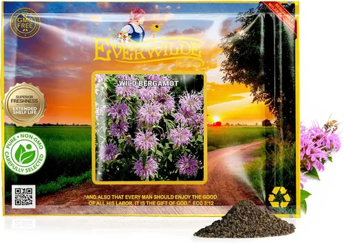 Miniatura 8 de Everwilde Farms - Semillas de flores silvestres nativas de bergamota silvestre de 1 onza - Gold Vault