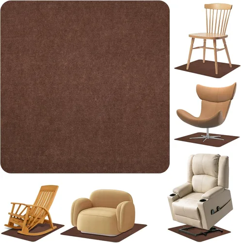 Miniatura 18 de Almohadillas reclinables para suelos de madera dura, pinzas reclinables antideslizantes, almohadillas para muebles para alfombras, tapete Marrón