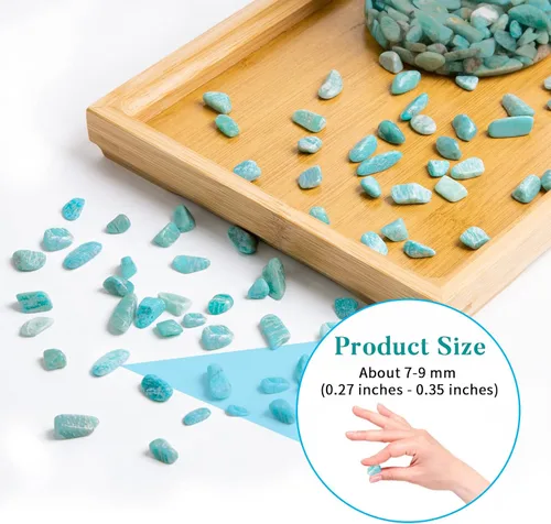 Miniatura 2 de QICQDRAM - Cristales naturales verdes de amazonita en volumen 0,9 lb/405g, piedras decorativas pequeñas en trozos para decoración del hogar y tanque