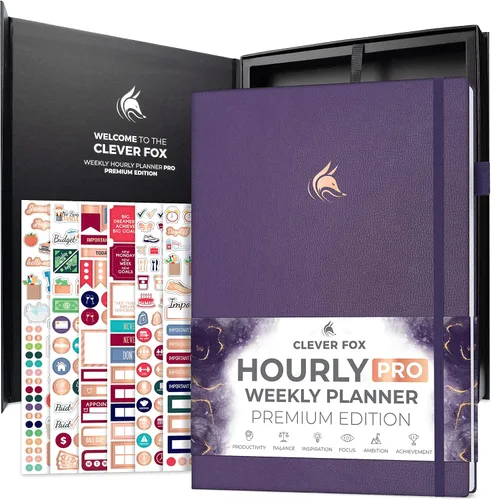 Miniatura 7 de Clever Fox Planificador por Horas Pro Premium – Planificador de Horarios Sin Fecha con Espacios de Tiempo Diarios – Cuaderno Organizador Personal