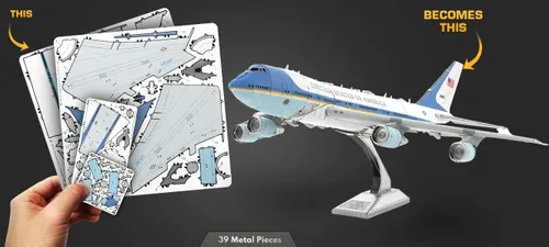 Miniatura 4 de Fascinations Kit de modelo de metal 3D Metal Earth Air Force One con pinzas