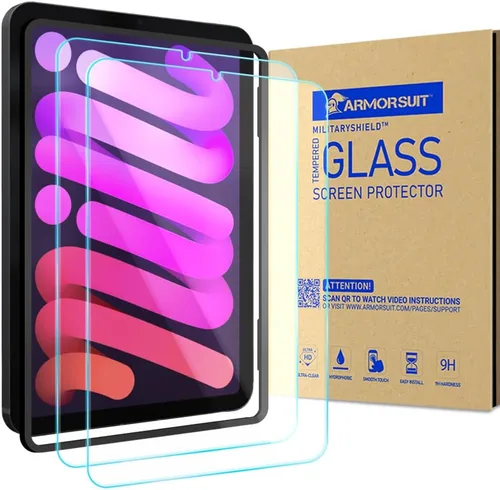 ArmorSuit Paquete de 2 protectores de pantalla para iPad Mini 7 (2024, 7ª generación) / iPad Mini 6 (2021, 6.ª generación) de vidrio templado de 8.3