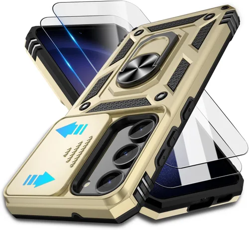 Miniatura 17 de ATUMP Funda para OnePlus Nord N200 5G con protector de pantalla HD con cubierta para cámara deslizante, soporte de anillo de rotación de 360°