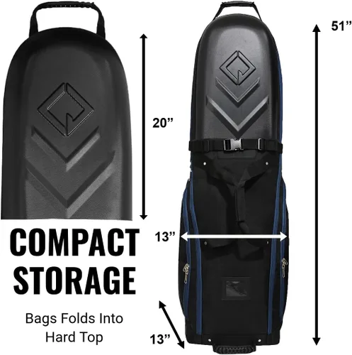 Miniatura 9 de CaddyDaddy Enforcer Golf Travel Bag Crush Resistant Hard Top Protection, New 18 Month Full Replacement Coverage, Durable Thick Nylon Wheels Lockable
