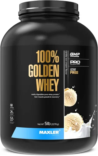 Miniatura 20 de Maxler 100% proteína de suero de leche dorada – 0.88 oz de proteína de suero de alta calidad en polvo por porción – Pre, post e intra entrenamiento