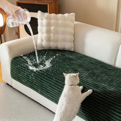Miniatura 11 de MYSKY HOME Funda de sofá en forma de L, 100% impermeable para mascotas, fundas de sofá modular en forma de L, fundas de sofá antideslizantes