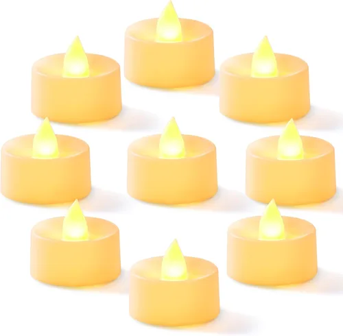 Homemory Paquete de 24 velas LED sin llama que funcionan con pilas, velas eléctricas falsas de más de 200 horas para votivo, Halloween, Ofrenda,