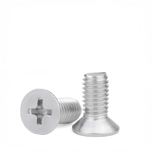 Miniatura 30 de NACX Tornillos de cabeza plana avellanados Phillips M6 x 0.551 in, A2-70, tono plateado, acero inoxidable 304, 60
