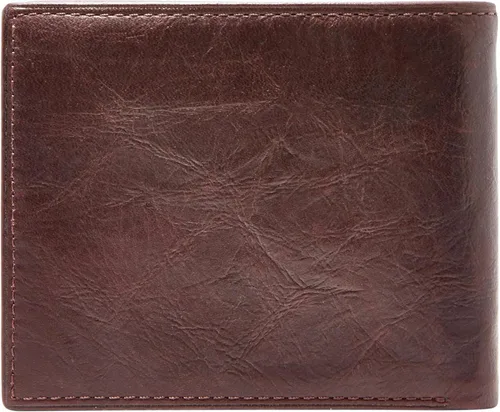 Miniatura 9 de Fossil Billetera plegable de cuero para hombre con ventana de identificación abatible para hombres