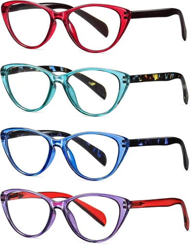 Miniatura 2 de Lentes de lectura de ojo de gato para mujer con bloqueo de luz azul, lectores para mujer 2.75 con bisagras de resorte cómodas, anteojos de diseñador