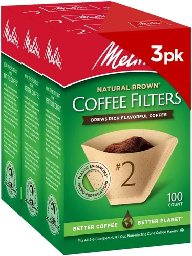 Miniatura 15 de Melitta - Filtros cónicos para café número 2, marrón natural, 100 unidades - Se adaptan a todas las cafeteras de cono de 2-6 tazas y cafeteras