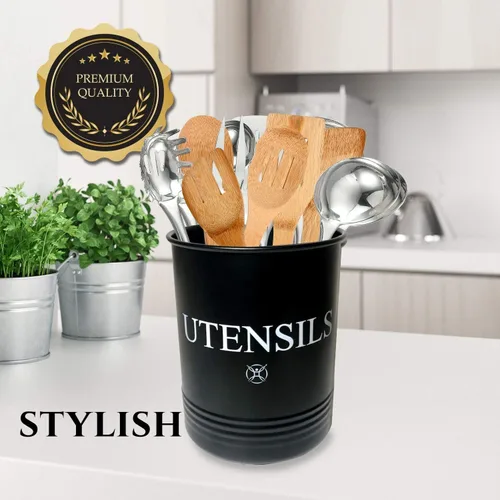 Miniatura 7 de Soporte para utensilios grandes Crocks Cocina (negro)