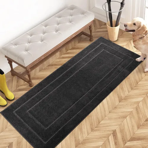 Miniatura 22 de PURRUGS Tapete para puerta que atrapa la suciedad, 20 x 31.5 pulgadas, antideslizante, lavable a máquina, tapete de entrada para perro, tapete