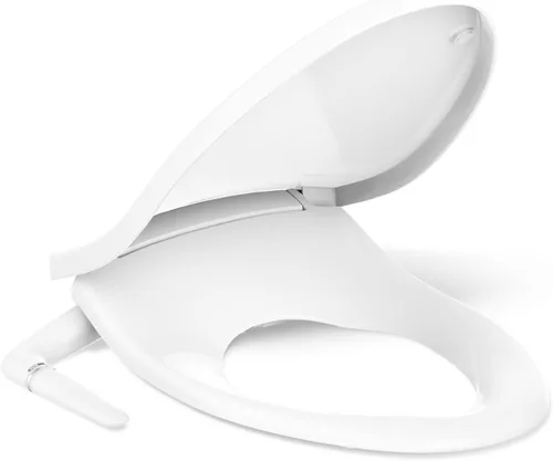 Kohler PureWash M250 Asiento de Inodoro Bidé Alargado Manual, Blanco, Tapa de Cierre Silencioso Previene Portazos, Agua Fría, Instalación Fácil con