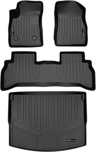 Miniatura 12 de SMARTLINER Juego de tapetes de piso de ajuste personalizado de 2 filas compatibles con Chevrolet Trailblazer 2021-2025