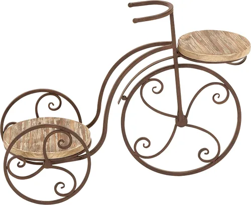 Miniatura 12 de Deco 79 68767 pie metálico para bicicleta, 36 x 26 pulgadas Gris