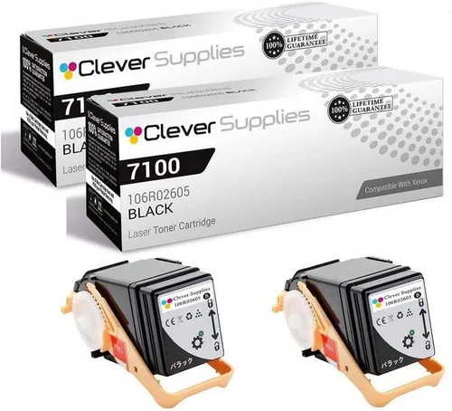 Miniatura 375 de CS compatible Xerox Phaser 6510/WorkCentre 6515 (106r03480) 2 cartuchos de tóner negro para Phaser 6510, WorkCentre 6515 2 negro