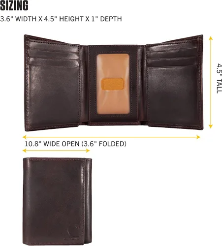 Miniatura 5 de Carhartt Carteras duraderas de cuero marrón aceitado, para hombre, disponibles en varios estilos