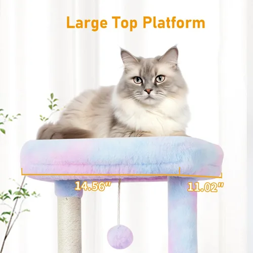 Miniatura 3 de KIYUMI - Árbol para gatos, torre para gatos, condominio con poste de rascado de sisal para gatos de interior, árbol para gatos, mueble para gatos