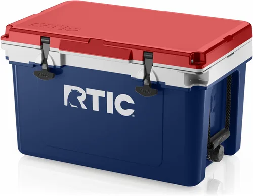 Miniatura 16 de RTIC Enfriador duro ultraligero de 32 cuartos de galón, baúl de hielo portátil aislado de 13 libras, capacidad de 48 latas, retención de hielo de 5