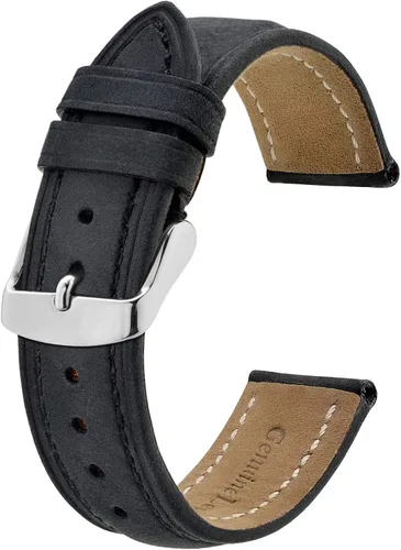 BISONSTRAP Correa de reloj, pulsera de repuesto de cuero vintage, ancho de la banda: 14 mm 15 mm 16 mm 17 mm 18 mm 19 mm 20 mm 21 mm 22 mm 23 mm 24