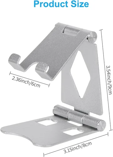 Miniatura 5 de Soporte ajustable de aluminio para teléfono celular para escritorio, compatible con iPhone 14, 13, 12, 11 Pro Max, Samsung, Huawei y todos