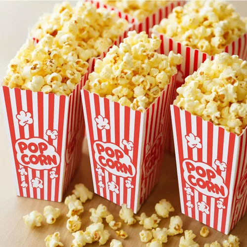 Miniatura 6 de Homrelaxy 120 mini cajas de palomitas de maíz, 4.6 pulgadas de alto y 2.6 pulgadas cuadradas de papel para máquina de maíz pop, noche de cine, cine