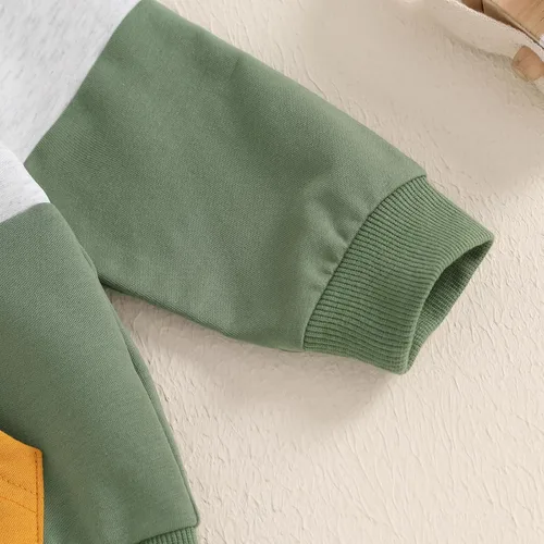 Miniatura 149 de Conjunto de ropa de otoño e invierno para bebé y niño, sudadera larga con capucha y pantalones para niños pequeños, 6, 12, 18, 24 meses, 2T