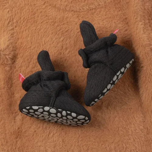 Miniatura 39 de Botines de forro polar para bebés, niños y niñas, pantuflas antideslizantes con agarre suave, zapatos de calcetín para recién nacidos, cuna