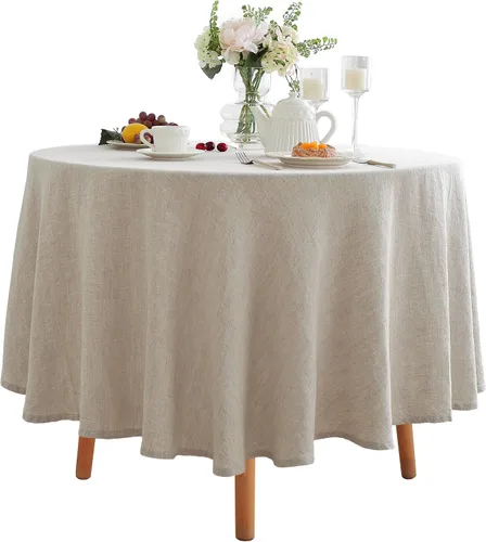 Miniatura 63 de Linen World - Mantel de lino de otoño de 55 x 55 pulgadas, mantel rectangular lavable de lino francés para comedor, al aire libre, bodas