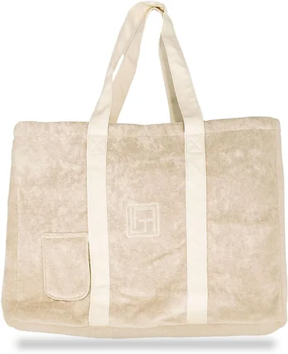 Miniatura 6 de Baseline IGR Bolsa de mano Bolso grande elegante y versátil Bolsa térmica interna Correa larga de lona Bolso de hombro de moda de playa, biege