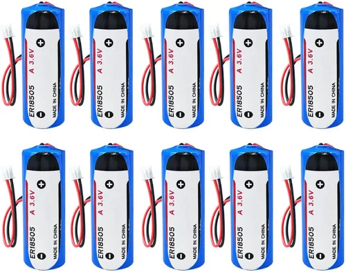 Miniatura 8 de WEIMAA - Paquete de 10 baterías de litio ER18505 de 3.6 V 4000 mAh tamaño A batería de litio primaria con conector 2.0 10 Pack