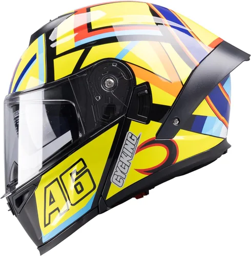 Modular Motorcycle Helmet, Flip Up Full Face Helmet with Dual Visor & Smoked Sunshield, DOT Approved Street Bike Helmet for Men & Women, Quick