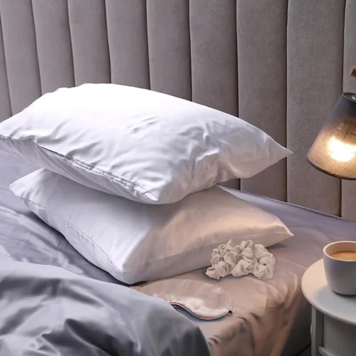 Miniatura 6 de Cathay Home Juego de accesorios de ropa de cama de satén, fundas de almohada, máscara de ojos, coleteros - Suave como la seda - Resistente a