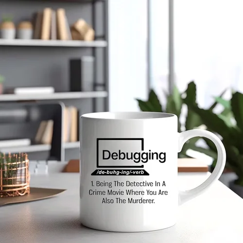 Miniatura 4 de Panvola Taza de café con cita divertida para programador, programación de computadoras, codificador, taza de cerámica (11 oz)