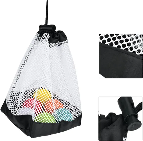 Miniatura 3 de Fydun Bolsa para sostener, bolsa de malla de nylon con cordón de 36 bolas titular de almacenamiento de red accesorio
