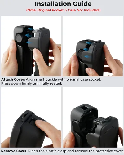 Miniatura 6 de TECHO Funda para DJI Osmo Pocket 3/Xtra Muse Accesorios, Compartimento de filtro dedicado, funciona con la cubierta original, protección completa
