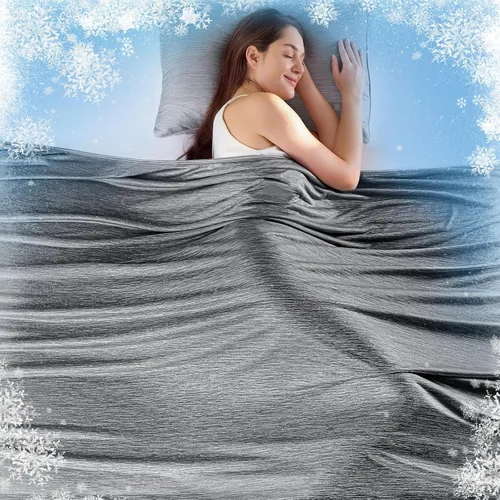 Miniatura 9 de KMUSET Manta refrescante (50 x 60 pulgadas), manta refrescante de verano de doble cara para personas que duermen con calor y sudores nocturnos