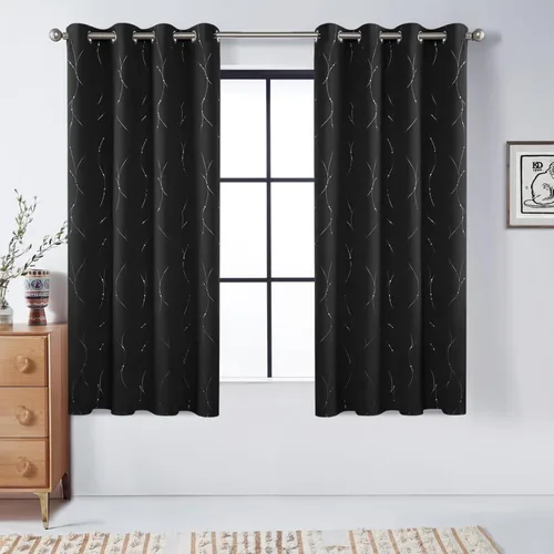 Miniatura 57 de BUHUA - Paneles de cortinas opacas para sala de estar, cortinas grises con aislamiento térmico, cortinas de ventana para dormitorio - 72 pulgadas