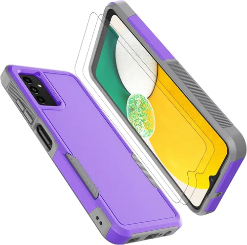 Miniatura 8 de Tekcoo Funda para Galaxy A13 5G 4G 2 protectores de pantalla de vidrio templado Parachoques texturizados antideslizantes