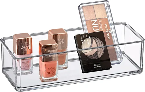 Amazing Abby - Glamour - Organizador de maquillaje acrílico con 1 compartimento, soporte de lápiz labial de plástico transparente, solución perfecta