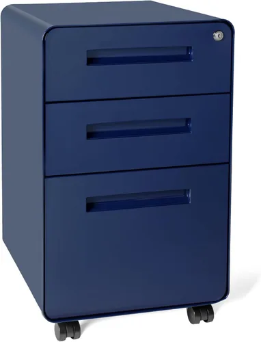 Miniatura 17 de Laura Davidson Furniture Stockpile Archivador de 3 Cajones con Cerradura - Archivador de Metal Bajo Escritorio de Oficina, Carpetas de Archivo