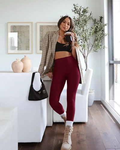 Miniatura 35 de NexiEpoch - Paquete de 4 leggings suaves para mujer, con bolsillos, control de abdomen y cintura alta, pantalones capri para yoga y ejercicio