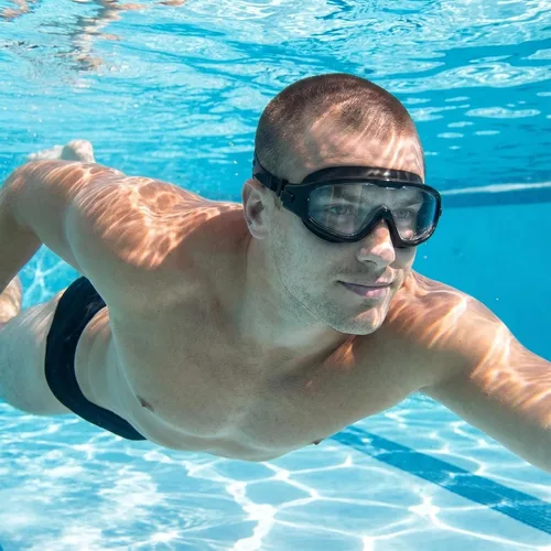 Miniatura 2 de Gafas de natación para adultos, a prueba de fugas, gafas de piscina antivaho, gafas de natación de visión amplia con tapones para los oídos y clip
