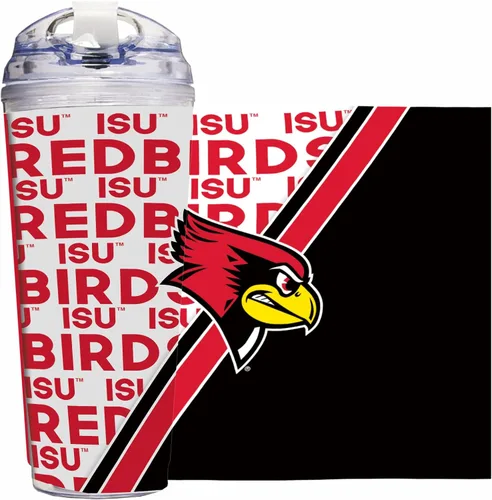 Miniatura 81 de Rico Industries Taza acrílica NCAA estándar de 24 onzas con tapa con bisagra, taza de doble pared oficialmente licenciada con pajita